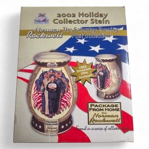 NEW Norman Rockwell 2002 Holiday Collector Stein – Package from Home